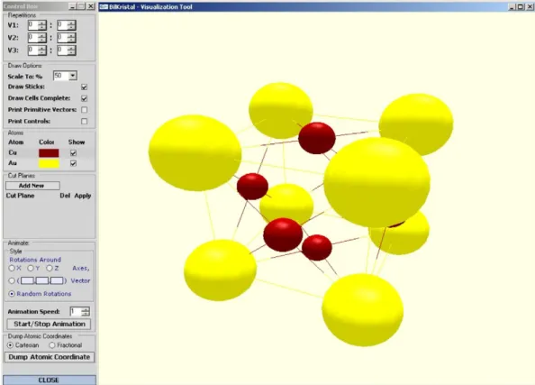 Fig. 2. The crystal visualization tool screenshot.