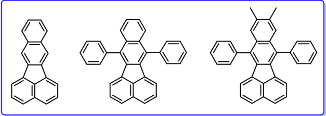 Figure 4. Some benzo[k]fluoranthene-based linear acenes. 
