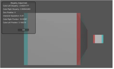 Figure 4.3: A screenshot from disparity calibration stage