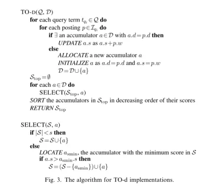 Fig. 3. The algorithm for TO-d implementations.