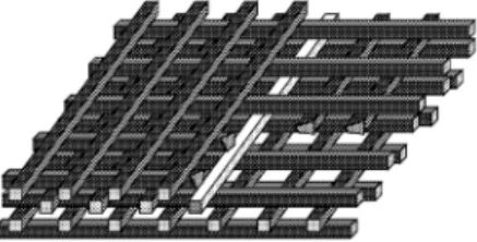Figure 9. Schematic drawing of a new type of waveguide structure in 3D layer-by-layer photonic crystals