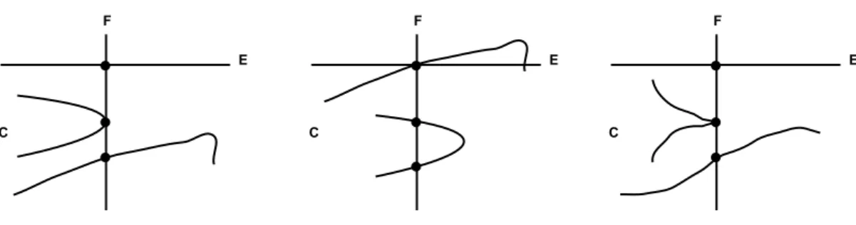 Figure 2.1: Three singular ﬁbers
