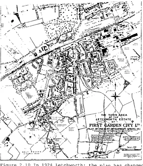 Figure  2.10  In  1924  Letchworth;  the  plan  has  changed and 
