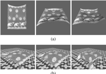 Fig. 3. Bounding sphere hierarchies: finding center and radius of (a) leaf-level spheres; and (b) higher-level spheres.