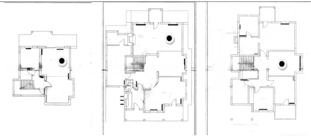 Figure 3.1. Possible locations of the family room on each floor 