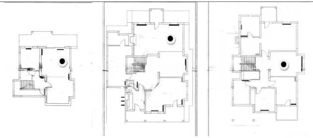 Figure 3.1. Possible locations of the family room on each floor 