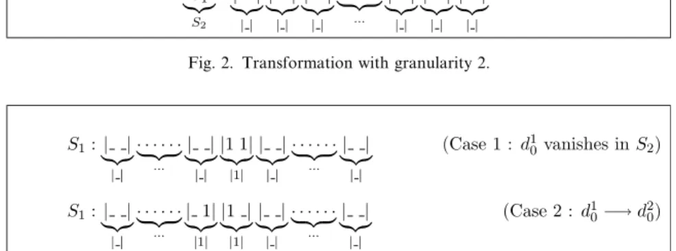 Fig. 2. Transformation with granularity 2.