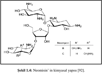 Şekil 1.4: Neomisin’ in kimyasal yapısı [92]. 
