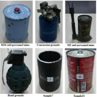 Figure 7.  Scanned object images obtained from experimental work 