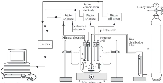 Figure 1. Experimental apparatus for microflotation experiment.
