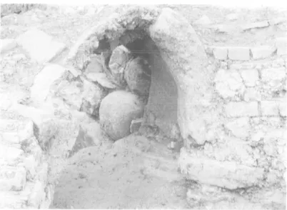 Fig. 5  :  Vue des arcades de soutien de l'alandier. 