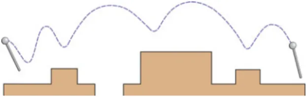 Fig. 1. Spring–mass hopper running over rough terrain.