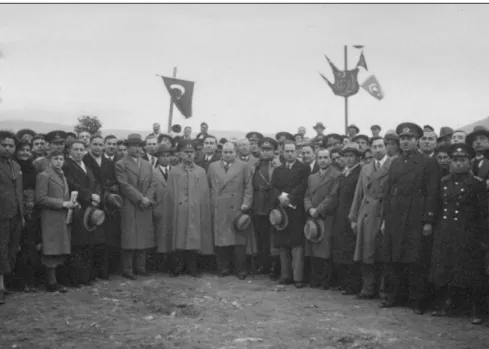 Figure 8. A group of government representatives and military officers posing at the  construction site of ICP in the mid-1930s 