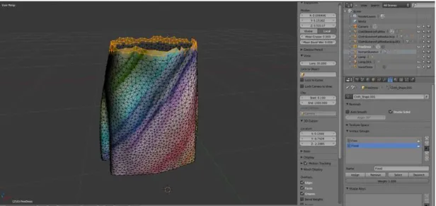 Figure 5.1: The fixed vertices of the cloth.