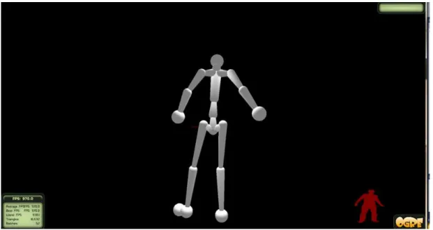 Figure 5.2: Character formed with collision spheres and capsules.