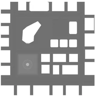 Figure 3.2: Z-Buﬀer image of the city model.