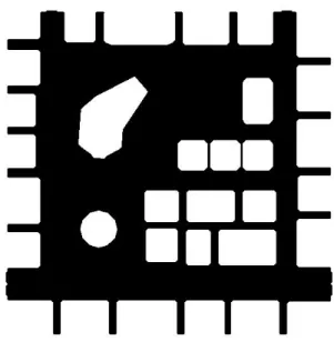 Figure 3.5: Connected component analysis and the formation of ﬁnal navigable space image.