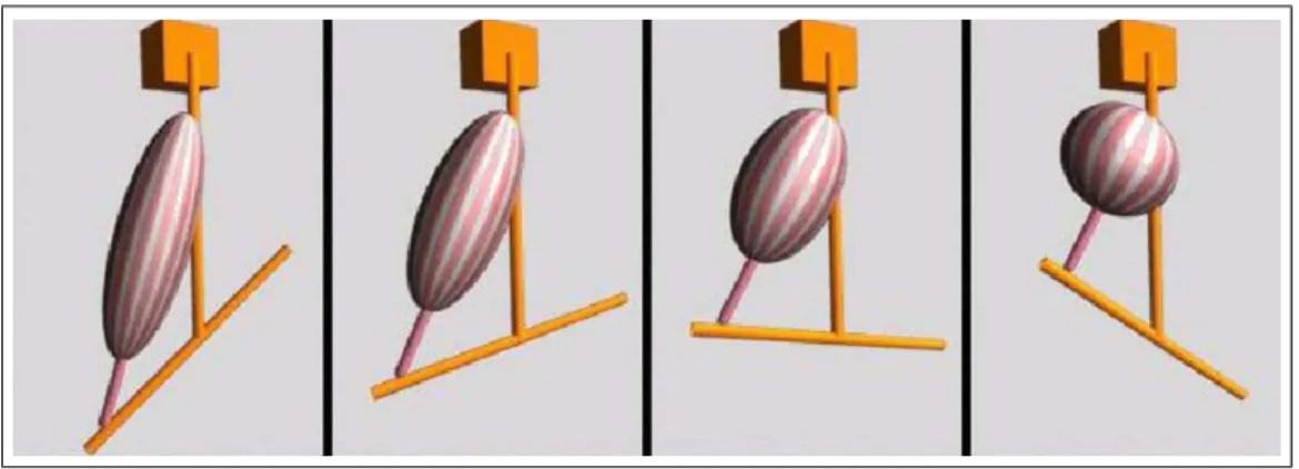 Figure 2.5: The modeling of volume-preserving ellipsoid (reproduced from [41])