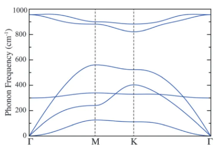 Fig. 1 Phonon dispersion curve of single layer BP.