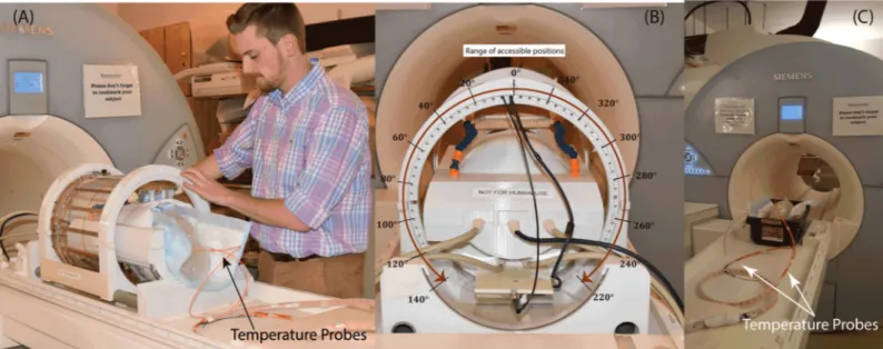 Fig 1. An overview of the reconfigurable MRI coil system. (A) View of constructed prototype and its finite element model.