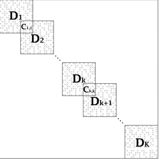 Figure 1.1: Block diagonal form with overlap