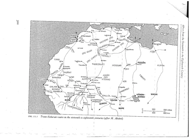 Figure 2: Western Part of the Trans-Saharan Trading System 