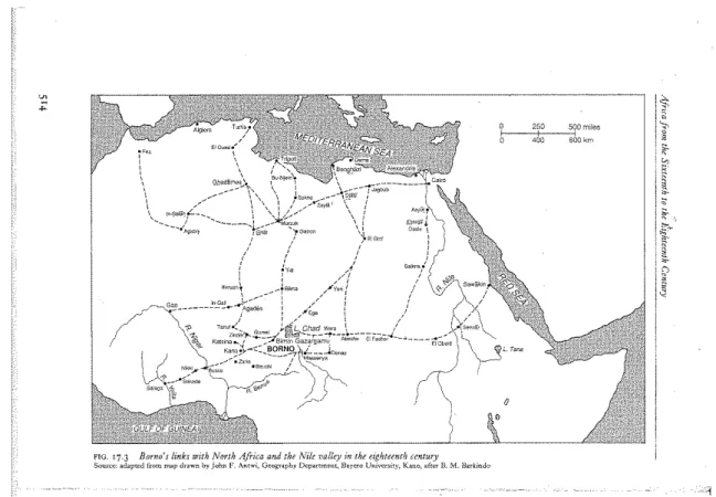 Figure 3: Eastern Part of the Trans-Saharan Trading System 