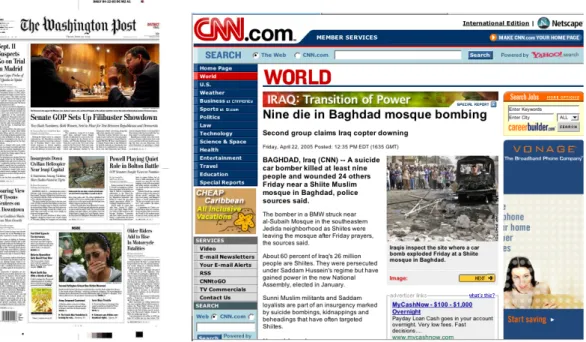 Figure 1. The Washington Post and CNN.com. 