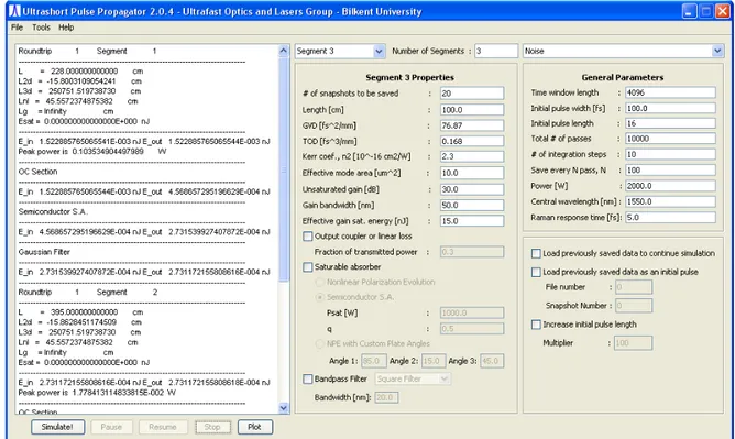 A screenshot of the simulator interface is shown in Figure 4.2. Table 4.1 summarizes the  parameters needed for the numerics of the simulation