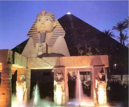 Figure 2.8 Pyramid formed Luxor Hotel and Casino with Egyptian motifs, Las Vegas, Nevada, USA (Muto, 1997, p.150, pl.1).