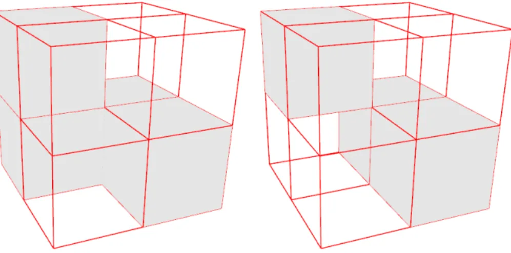 Figure 3.9: Left: a normalized voxel intersection volume, right: an unnormalized voxel intersection volume.