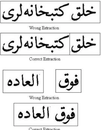 Figure 12: Two examples of word extraction errors.