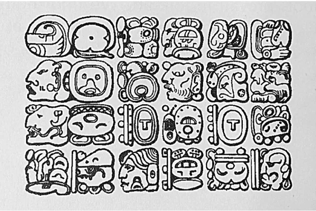 Figure  5:  Mayan  Hieroglyphics.  William  Horton.  The  Icon  Book:  Visual  Symbols  for  Computer  Systems and Documentation