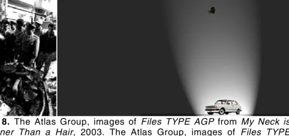 Fig.  8.  The  Atlas  Group,  images  of  Files  TYPE  AGP  from  My  Neck  is Thinner  Than  a  Hair,  2003