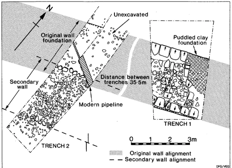 Fig. 6  Stotts Road Housing Development; sAovW/ig the features revealed in the trenches shown in Fig