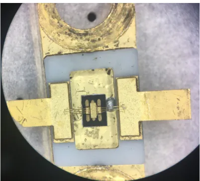 Figure 4.7: HEMT with the package and wire Bonds