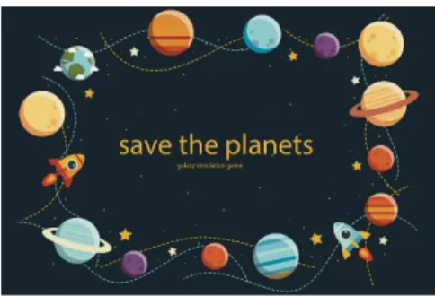 Figure 1: The  opening screen  of the Save the Planets serious  game. 