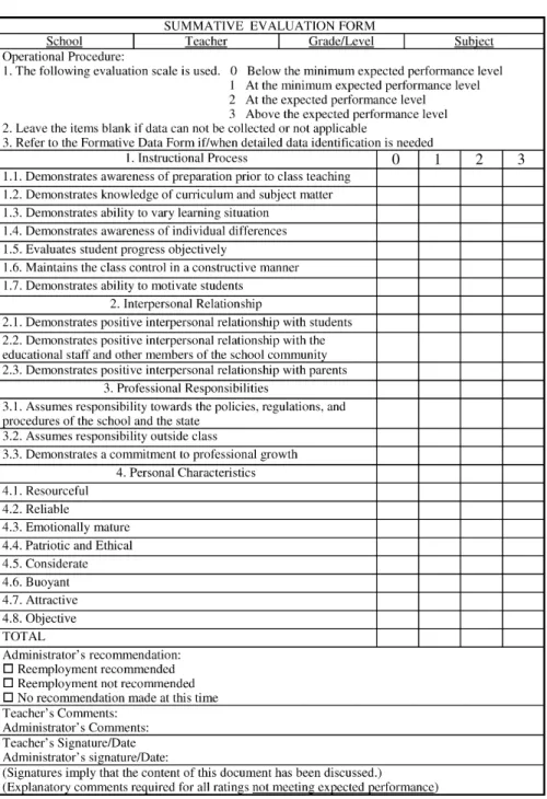 Fig. 4. Summative Evaluation Form.