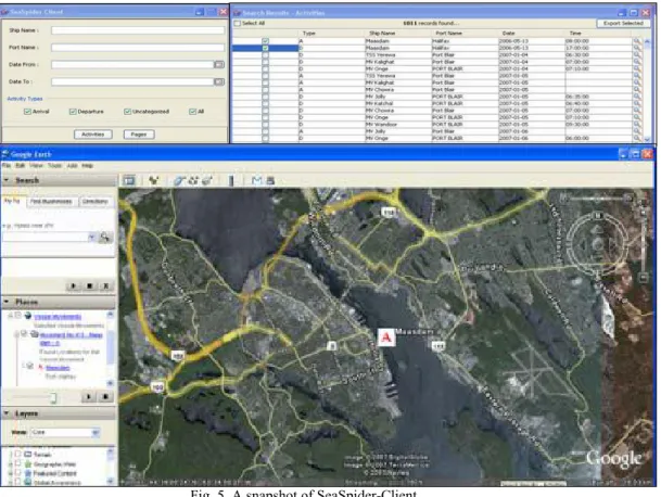 Fig. 5. A snapshot of SeaSpider-Client. 