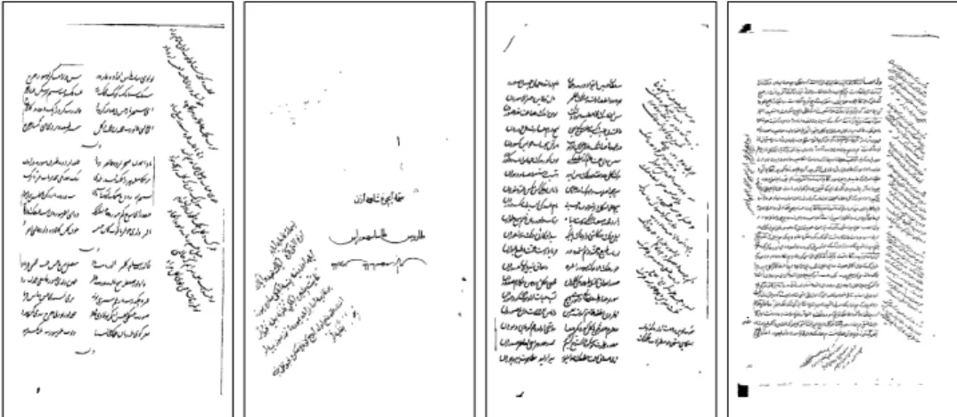 Figure 3.1: Example images from the first Ottoman dataset with multi-oriented lines.