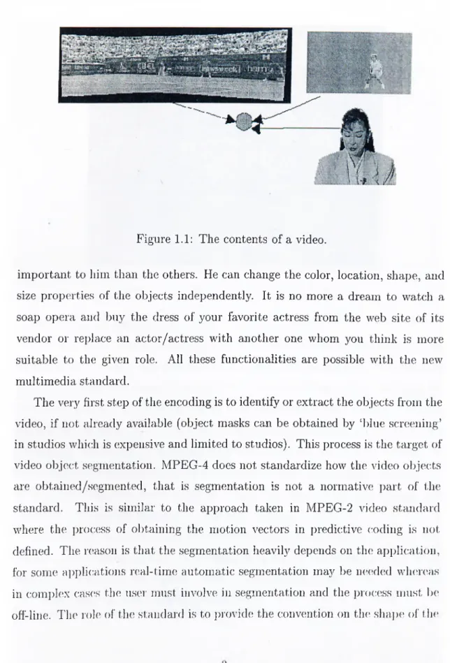 Figure  1.1:  The  contents  of a video.
