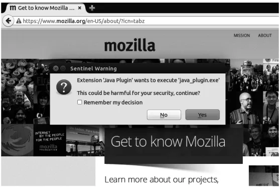 Figure 3.3: User prompt given by Sentinel when no policy is found.