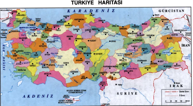 Fig. 4. “The Map of Turkey” (Erinç, 2001).