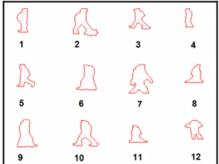 Fig. 5. Sample silhouettes from a walking sequence 