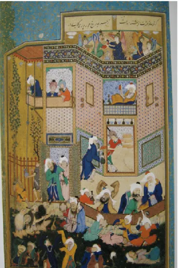 Fig 7:“Sultan Muhammed Drinking Scene,” Divan by Hafız, 1525. 