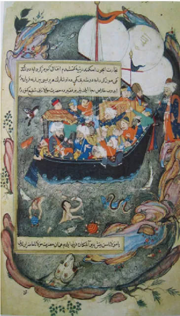Fig 8: “ Mavlana Saving a Ship Caught in a Whirlpool,” Tarcuma-i Manaqip-i 