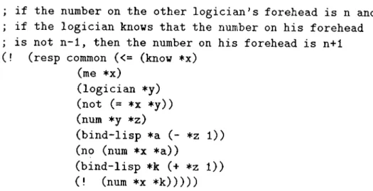 Figure  5.7.  The  constraint  with  which  a  logician  finds  out  the  number  on  his  forehead.