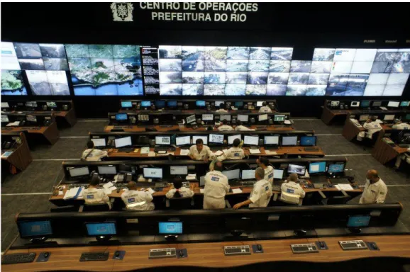 Figure 2-1 City Operation Center, Rio De Janeiro, the center has been created to promote the qualities and urban  policies through the use of technology in various fields of traffic control, environmental monitoring, and security  services, https://www.bet