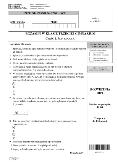 J.polski 3 Gimnazjum Sprawdzian Recenzja