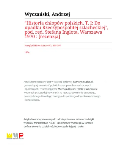 Historia Chłopów Polskich T I Do Upadku Rzeczypospolitej Szlacheckiej Pod Red Stefana 0928